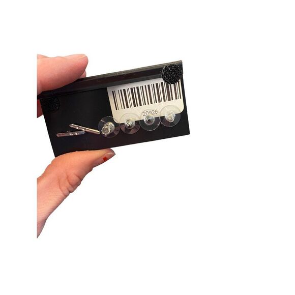 g by Gennaro Stud Heart Rhinestone Earrings Love Ring Set - Picture 3 of 6